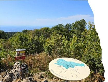 Viewpoint and direction table in the Gorjanci hills